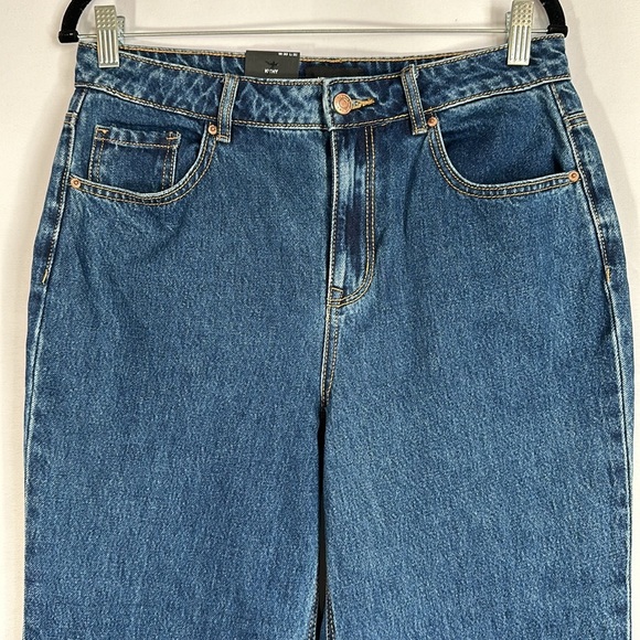 Vero Moda Blue High Rise Loose Straight Jeans NWT - Picture 2 of 10